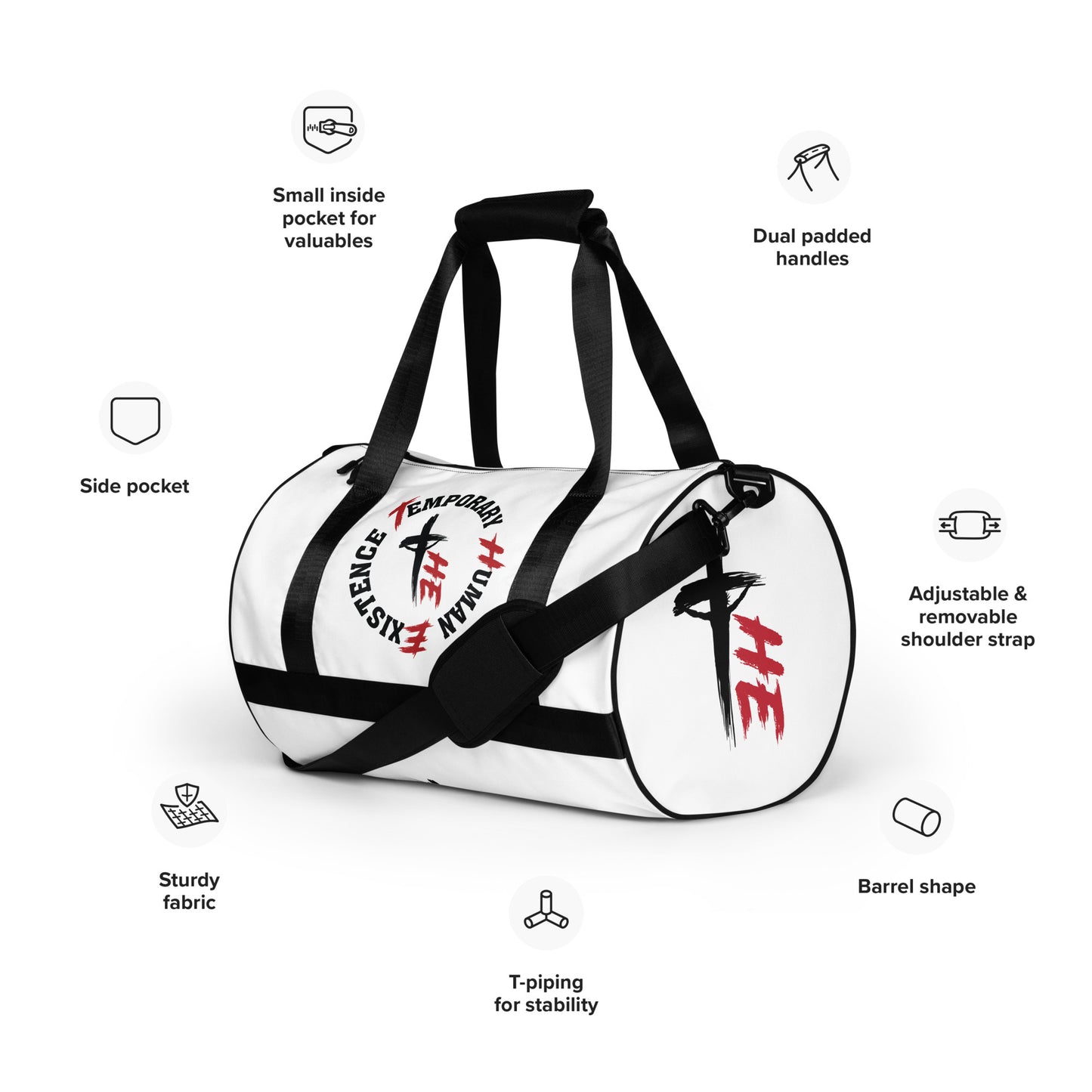 All-over print gym bag - Sacrifice Logo