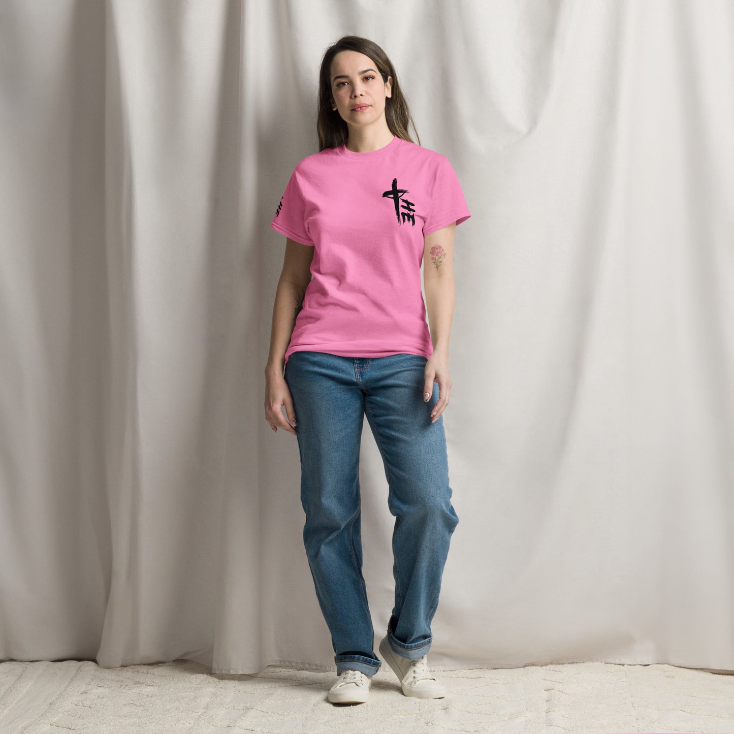 Women's Classic Tee Front/Back/Right Sleeve Logos