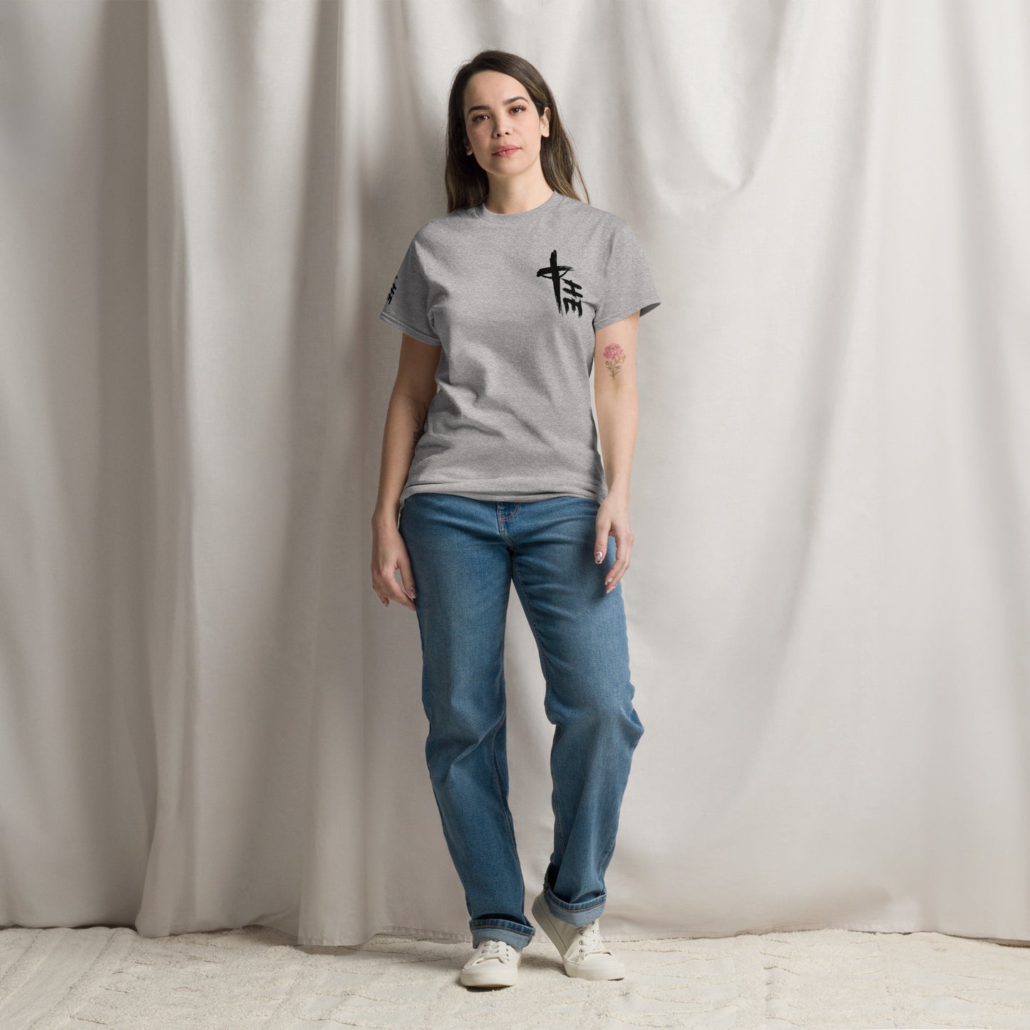 Women's Classic Tee Front/Back/Right Sleeve Logos