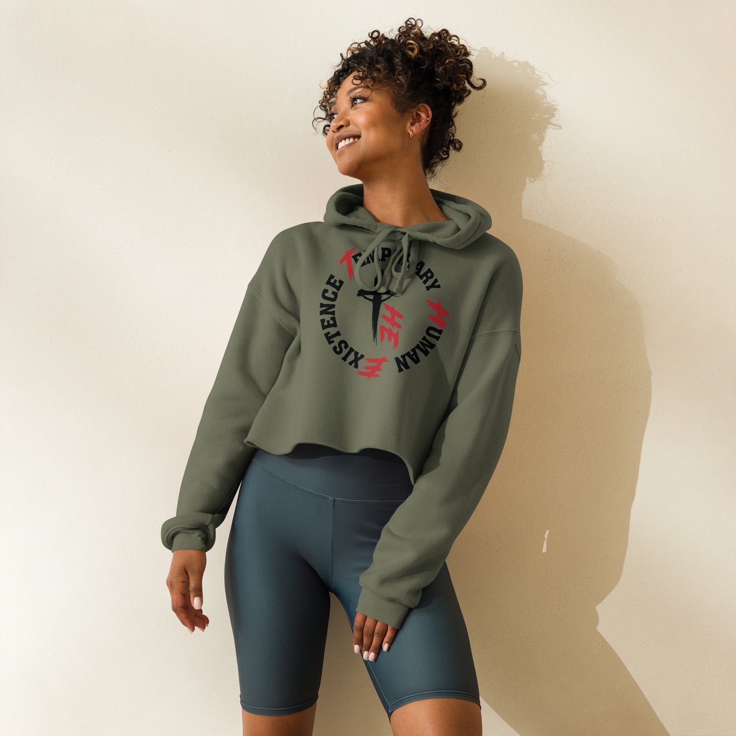 Women's Crop Hoodie -  Sacrifice Logo