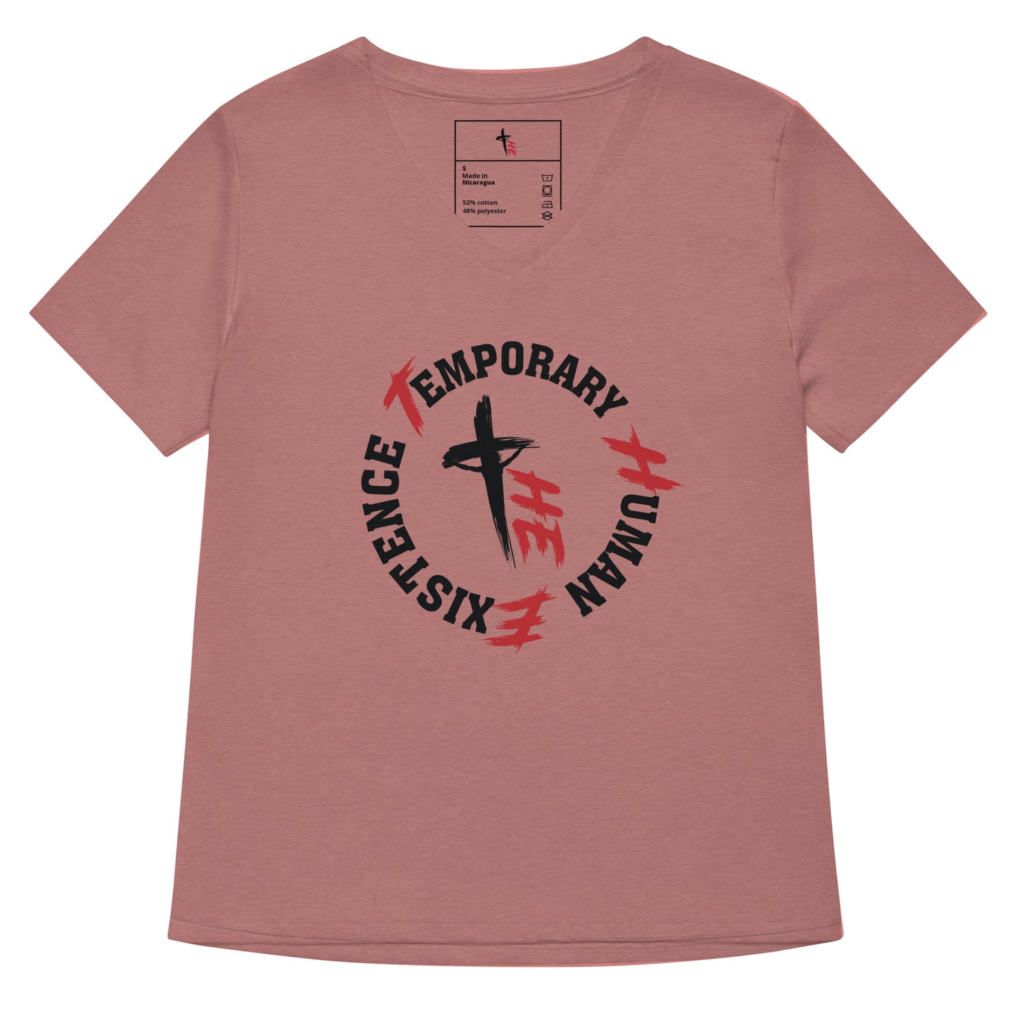 Women’s relaxed v-neck t-shirt - Sacrifice Logo